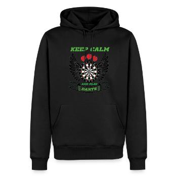Fléchettes Fléchettes Dartboard Lancer Flèche - Sweat à capuche Premium bio Homme - noir - Devant - Nico (187cm)