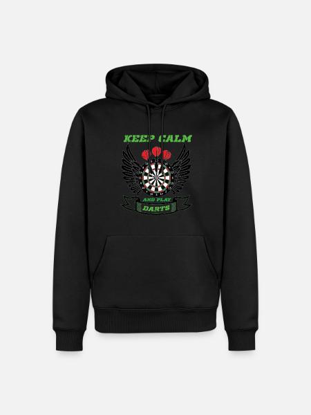 Fléchettes Fléchettes Dartboard Lancer Flèche - Sweat à capuche Premium bio Homme - noir