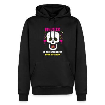DJ Discjockey Diskjockey Auflegen Club - Männer Premium Bio Hoodie - Schwarz - Vorne - Nico (187cm)