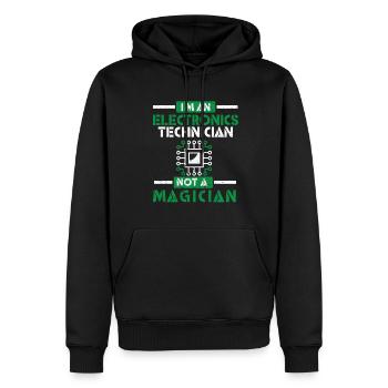 Elektro Elektriker Eloktroniker Strom Elektrik - Männer Premium Bio Hoodie - Schwarz - Vorne - Nico (187cm)
