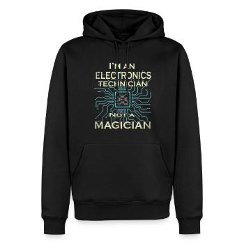 Elektro Elektriker Eloktroniker Strom Elektrik - Männer Premium Bio Hoodie - Schwarz - Vorne - Nico (187cm)