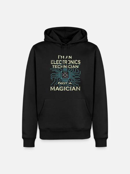 Elektro Elektriker Eloktroniker Strom Elektrik - Männer Premium Bio Hoodie - Schwarz