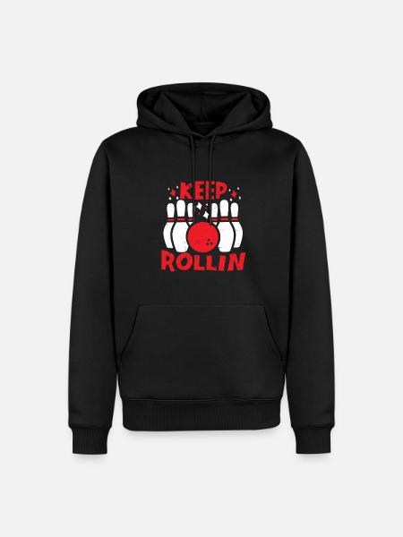 Bowling Bowlingkugel Bowlingbahn Strike - Männer Premium Bio Hoodie - Schwarz