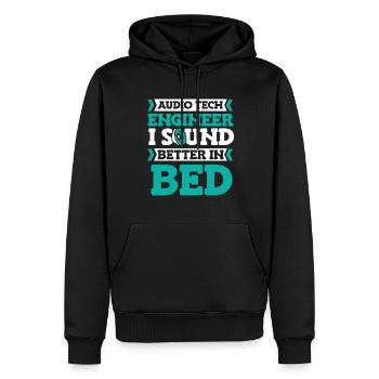 Tontechniker Sound Audio Engineer - Männer Premium Bio Hoodie - Schwarz - Vorne - Nico (187cm)