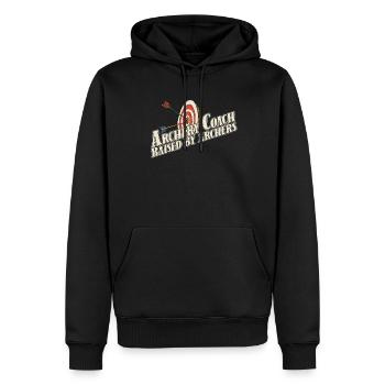 Tir à l’arc Flèche Tir à l’arc Tir à l’arc - Sweat à capuche Premium bio Homme - noir - Devant - Nico (187cm)