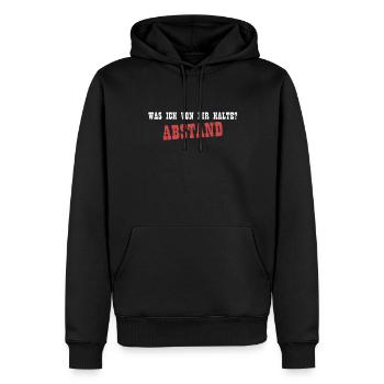 Sarkusmus Spruch Schwarzer Humor Lustiges Ironie - Männer Premium Bio Hoodie - Schwarz - Vorne - Nico (187cm)