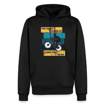 Fahrradfahrer Fahrrad Biker BMX - Männer Premium Bio Hoodie - Schwarz - Vorne - Nico (187cm)