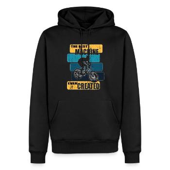 Fahrradfahrer Fahrrad Biker BMX - Männer Premium Bio Hoodie - Schwarz - Vorne - Nico (187cm)
