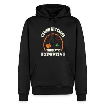 Camping Camper Zelten Wohmbobil Wohnwagen - Männer Premium Bio Hoodie - Schwarz - Vorne - Nico (187cm)