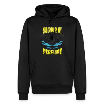 Schwimmer Schwimmen 50 Meter Bahn Brustschwimmen - Männer Premium Bio Hoodie - Schwarz - Vorne - Nico (187cm)