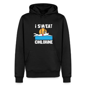Nageurs Natation 50 mètres piste Brasse - Sweat à capuche Premium bio Homme - noir - Devant - Nico (187cm)