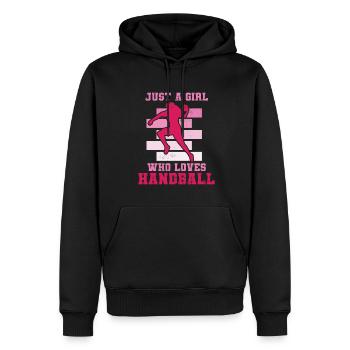 Handball HandballEur Ball Sport - Sweat à capuche Premium bio Homme - noir - Devant - Nico (187cm)