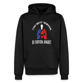 Selbstverteidigung Kampfsport Karate Schwarzgurt - Männer Premium Bio Hoodie - Schwarz - Vorne - Nico (187cm)