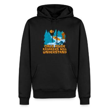 Kayak de rivière kayak - Sweat à capuche Premium bio Homme - noir - Devant - Nico (187cm)