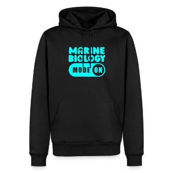 Biologiste marin Biologie marine Modus An - Sweat à capuche Premium bio Homme - noir - Devant - Nico (187cm)