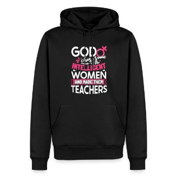Professeur de religion Éducation religieuse - Sweat à capuche Premium bio Homme - noir - Devant - Nico (187cm)