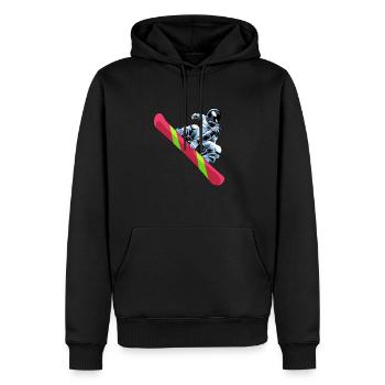 Snowboard Snowboarder Astronaute - Sweat à capuche Premium bio Homme - noir - Devant - Nico (187cm)