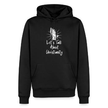 Professeur de religion Éducation religieuse - Sweat à capuche Premium bio Homme - noir - Devant - Nico (187cm)