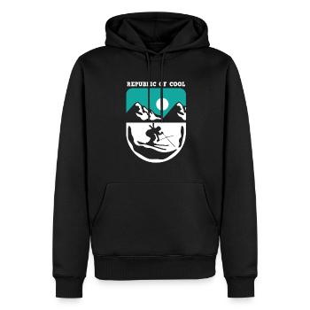 Ski Sking Snowboard Wintersport Skifahrer - Männer Premium Bio Hoodie - Schwarz - Vorne - Nico (187cm)