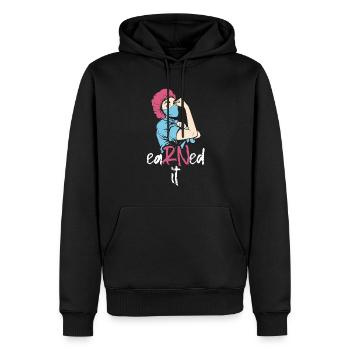 Krankenschwester Earned It Nurse - Männer Premium Bio Hoodie - Schwarz - Vorne - Nico (187cm)