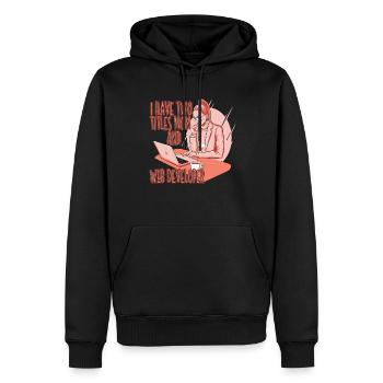 Web Entwickler Webdeveloper Web-Entwickler - Männer Premium Bio Hoodie - Schwarz - Vorne - Nico (187cm)