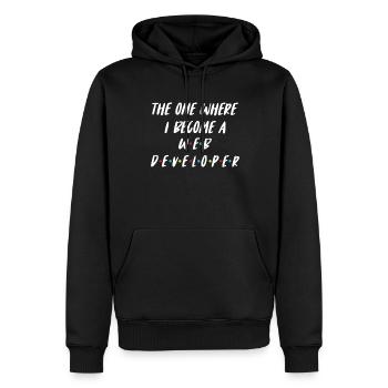 Web Entwickler Webdeveloper Web-Entwickler - Männer Premium Bio Hoodie - Schwarz - Vorne - Nico (187cm)