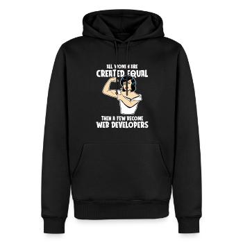 Web Entwickler Webdeveloper Web-Entwickler - Männer Premium Bio Hoodie - Schwarz - Vorne - Nico (187cm)