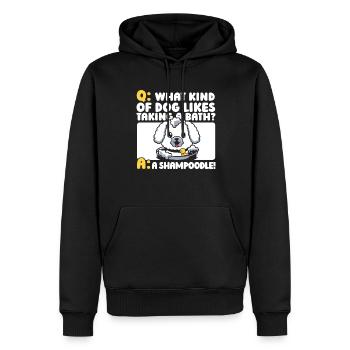 Dresseur de chiens Dresseur de chiens - Sweat à capuche Premium bio Homme - noir - Devant - Nico (187cm)