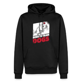 Dresseur de chiens Dresseur de chiens de cœur - Sweat à capuche Premium bio Homme - noir - Devant - Nico (187cm)