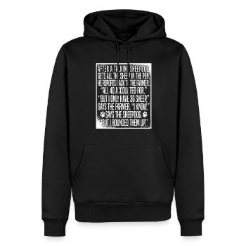 Dresseur de chiens Dresseur de chiens - Sweat à capuche Premium bio Homme - noir - Devant - Nico (187cm)