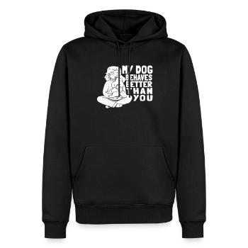 Dog Trainer Dog Trainer - Men’s Premium Organic Hoodie - black - Front - Nico (187cm)