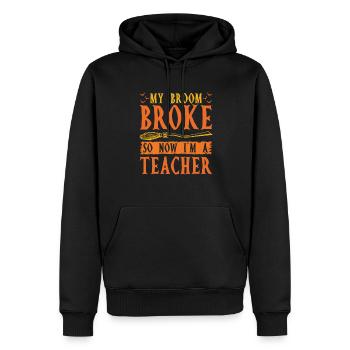 Halloween Lustige Hexe - Männer Premium Bio Hoodie - Schwarz - Vorne - Nico (187cm)
