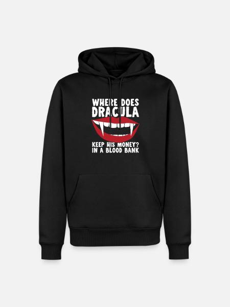 Halloween Funny Dracula - Men’s Premium Organic Hoodie - black