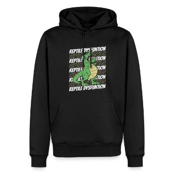 Drôle de dinosaure Trex Reptile Dysfunction - Sweat à capuche Premium bio Homme - noir - Devant - Nico (187cm)
