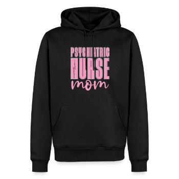Maman infirmière - Sweat à capuche Premium bio Homme - noir - Devant - Nico (187cm)