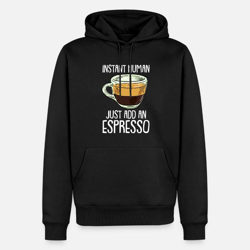 Café Espresso Drôle - Sweat à capuche Premium bio Homme - noir