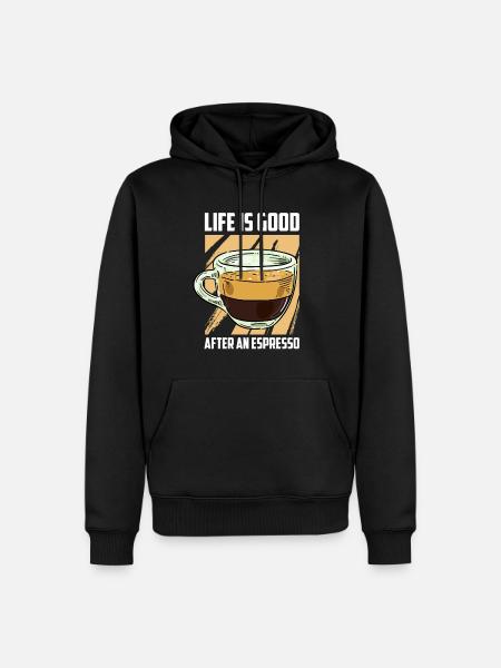 Coffee Espresso Life - Men’s Premium Organic Hoodie - black