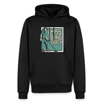 Prospectors Digging Treasure - Men’s Premium Organic Hoodie - black - Front - Nico (187cm)