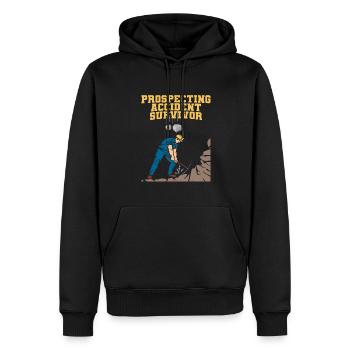 Prospectors Digging Treasure - Men’s Premium Organic Hoodie - black - Front - Nico (187cm)