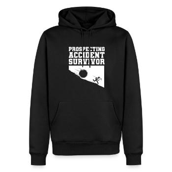 Prospectors Digging Treasure - Men’s Premium Organic Hoodie - black - Front - Nico (187cm)