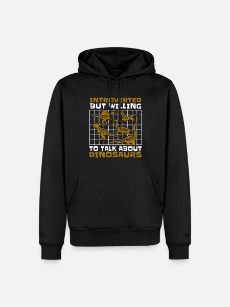Dinosaurier Erwachsener Dinosaurier - Männer Premium Bio Hoodie - Schwarz