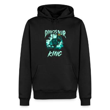 Dinosaure Dinosaure adulte - Sweat à capuche Premium bio Homme - noir - Devant - Nico (187cm)