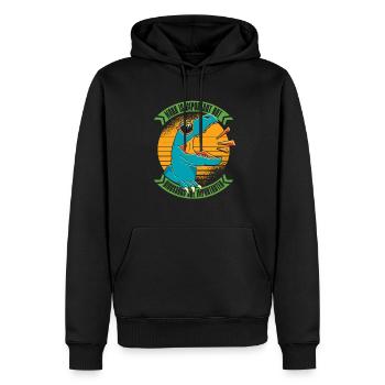 Dinosaurier Erwachsener Dinosaurier - Männer Premium Bio Hoodie - Schwarz - Vorne - Nico (187cm)