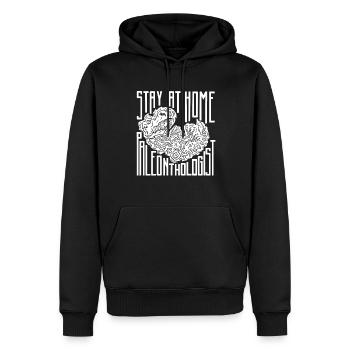 Dinosaure Dinosaure adulte - Sweat à capuche Premium bio Homme - noir - Devant - Nico (187cm)