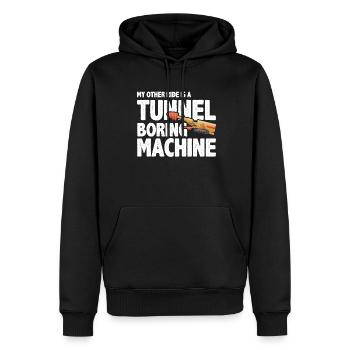 Ingenieur Tunnel Bergbauingenieur - Männer Premium Bio Hoodie - Schwarz - Vorne - Nico (187cm)