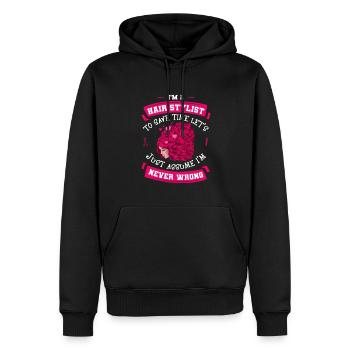 Friseur Hairstylist Friseur - Männer Premium Bio Hoodie - Schwarz - Vorne - Nico (187cm)