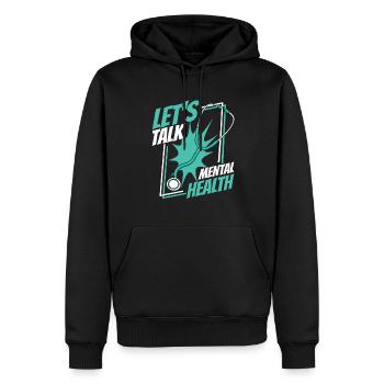 Infirmier - Sweat à capuche Premium bio Homme - noir - Devant - Nico (187cm)