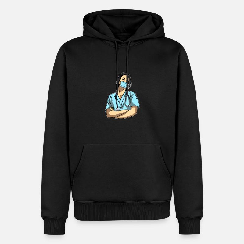 Krankenschwester - Männer Premium Bio Hoodie - Schwarz