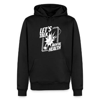infirmier - Sweat à capuche Premium bio Homme - noir - Devant - Nico (187cm)