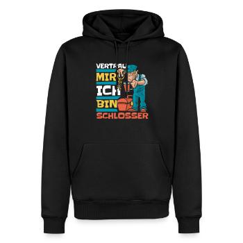 Schmied Metallbauer Schlosser - Männer Premium Bio Hoodie - Schwarz - Vorne - Nico (187cm)